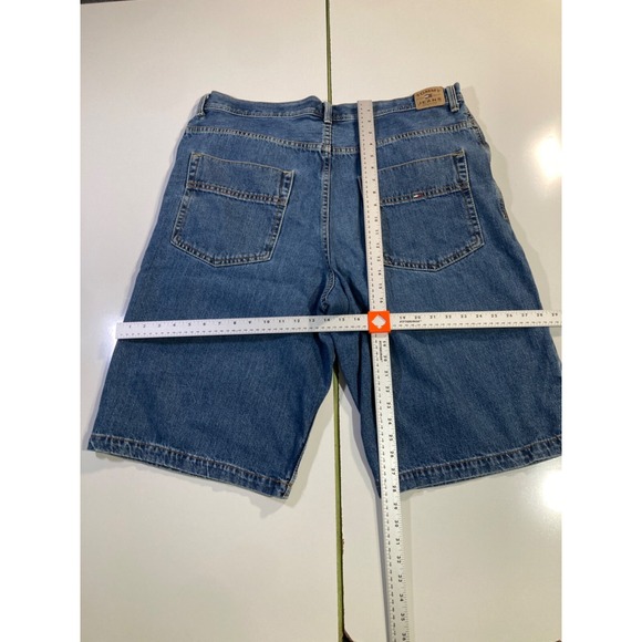 Tommy Hilfiger Vintage Carpenter Shorts Mens 40 Baggy Streetwear Y2K Denim Jean - Picture 4 of 15